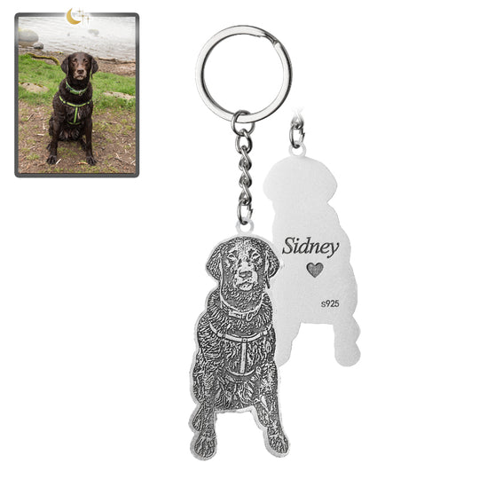 Pet Memorial Photo Keychain